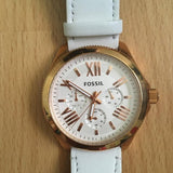  Shop Authentic Fossil Cecile White Dial White Leather Strap Watch for Women - AM4486 - Luxxuri