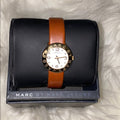  Shop Authentic Marc Jacobs Amy White Dial Brown Leather Strap Watch for Women - MBM8574 - Luxxuri