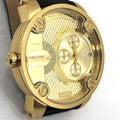  Shop Authentic Diesel Mr Daddy Gold Dial Black Leather Strap Watch For Men - DZ7363 - Luxxuri