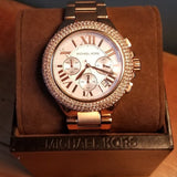  Shop Authentic Michael Kors Camille Chronograph White Dial Rose Gold Steel Strap Watch for Women - MK5636 - Luxxuri