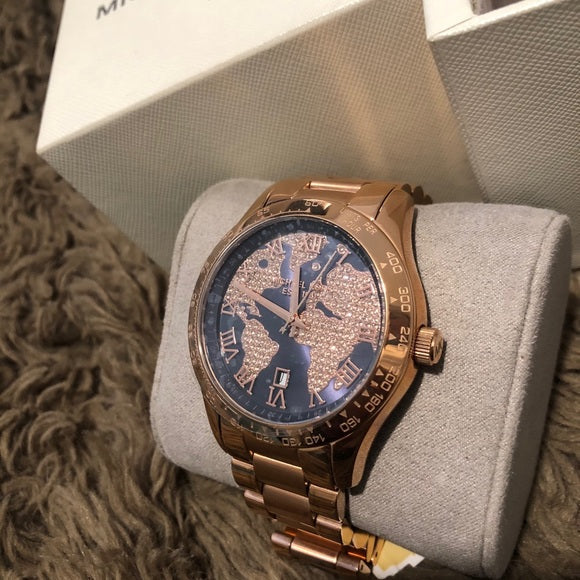 Shop Authentic Michael Kors Layton Rose Gold Dial Rose Gold Steel Strap Watch for Women - MK6395 - Luxxuri