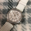  Shop Authentic Swarovski Era Journey Silver Dial White Leather Strap Watch for Women - 5295346 - Luxxuri