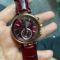  Shop Authentic Michael Kors Sawyer Maroon Dial Maroon Leather Strap Watch for Women - MK2426 - Luxxuri