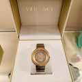 Shop Authentic Versace V Metal Icon Gold Dial Brown Strap Watch for Women - VLC130016 - Luxxuri