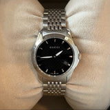  Shop Authentic Gucci G Timeless Black Dial Silver Steel Strap Watch For Women - YA126502 - Luxxuri