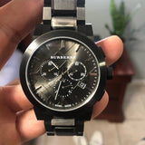  Shop Authentic Burberry The City Black Dial Black Steel Strap Watch for Men - BU9902 - Luxxuri