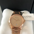  Shop Authentic Gucci G Timeless Quartz Gold Dial Gold Steel Strap Watch For Women - YA126482 - Luxxuri