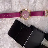  Shop Authentic Marc Jacobs Purple Dial Purple Leather Strap Watch for Women - MBM1209 - Luxxuri