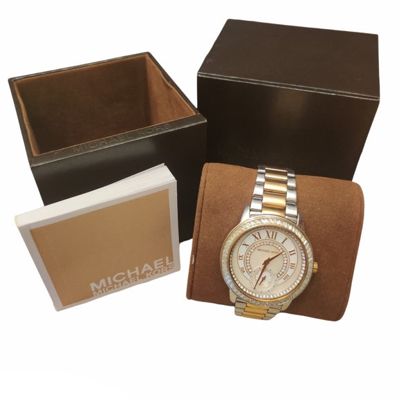  Shop Authentic Michael Kors Madelyn Silver Dial Two Tone Steel Strap Watch for Women - MK6288 - Luxxuri