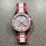  Shop Authentic Marc Jacobs Rock Chronograph White Dial Two Tone Silicone Strap Watch for Women - MBM2593 - Luxxuri