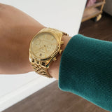  Shop Authentic Michael Kors Lexington Chronograph Gold Dial Gold Steel Strap Watch for Women - MK5556 - Luxxuri