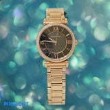  Shop Authentic Michael Kors Catlin Black Diamonds Dial Rose Gold Steel Strap Watch for Women - MK3356 - Luxxuri