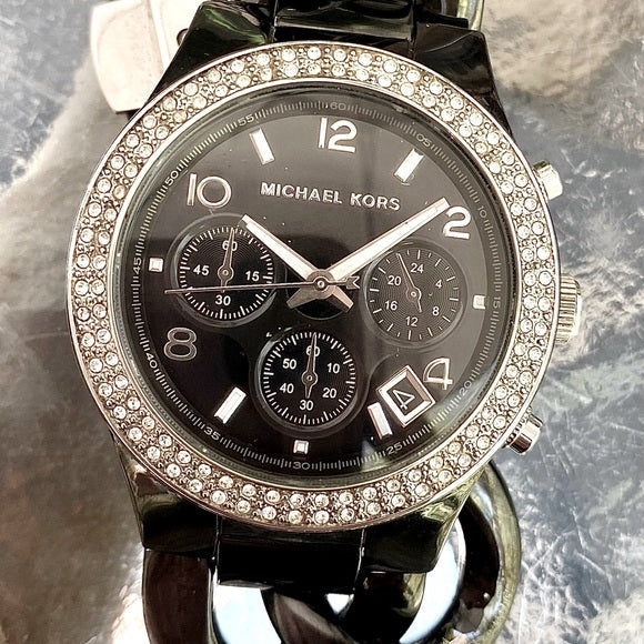  Shop Authentic Michael Kors Ceramic Black Dial Black Steel Strap Watch for Women - MK5388 - Luxxuri