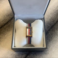  Shop Authentic Gucci G-Frame Mother of Pearl Dial White Blue Red Nylon Strap Watch For Women - YA147405 - Luxxuri