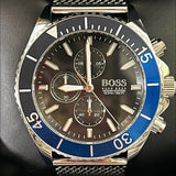  Shop Authentic Hugo Boss Ocean Edition Black Dial Silver Mesh Strap Watch for Men - 1513742 - Luxxuri
