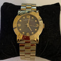  Shop Authentic Marc Jacobs Amy Black Dial Gold Steel Strap Watch for Women - MBM3273 - Luxxuri