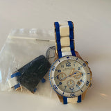  Shop Authentic Marc Jacobs Rock Chronograph White Dial Two Tone Silicone Strap Watch for Women - MBM2594 - Luxxuri