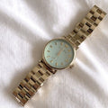  Shop Authentic Marc Jacobs Baker Mint Green Dial Gold Steel Strap Watch for Women - MBM3284 - Luxxuri