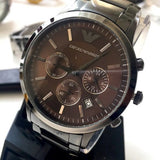  Shop Authentic Emporio Armani Classic Chronograph Grey Dial Grey Steel Strap Watch For Men - AR2454 - Luxxuri