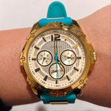  Shop Authentic Guess Intrepid 2 Silver Dial Two Tone Rubber Strap Watch For Women - W0325L4 - Luxxuri