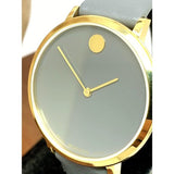  Shop Authentic Movado 70th Anniversary Special Edition Grey Dial Grey Leather Strap Watch For Women - 0607140 - Luxxuri