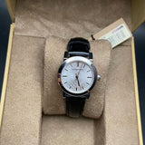  Shop Authentic Burberry The City White Dial Black Leather Strap Watch for Women - BU9206 - Luxxuri