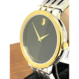  Shop Authentic Movado Museum Esperanza Black Dial Two Tone Steel Strap Watch For Men - 0607058 - Luxxuri