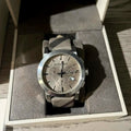 Burberry The City Nova White Dial Checked Brown Leather Strap Watch for Men - BU9357