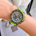  Shop Authentic Fossil Bannon Chronograph Grey Dial Green Silicone Strap Watch for Men - BQ2501 - Luxxuri