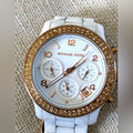  Shop Authentic Michael Kors Ceramic White Dial White Steel Strap Watch for Women - MK5269 - Luxxuri