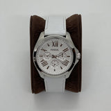  Shop Authentic Fossil Cecile White Dial White Leather Strap Watch for Women - AM4484 - Luxxuri