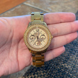  Shop Authentic Fossil Stella Multifunction Gold Dial Gold Steel Strap Watch for Women - ES3589 - Luxxuri