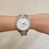  Shop Authentic Michael Kors Tibby Chronograph Silver Dial Silver Steel Strap Watch For Women - MK7294 - Luxxuri