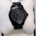  Shop Authentic Gucci G Timeless Sport Black Dial Black Steel Strap Watch For Men - YA126230 - Luxxuri