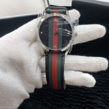  Shop Authentic Gucci G Timeless Analog Quartz Black Dial Black NATO Strap Watch For Men - YA126321 - Luxxuri