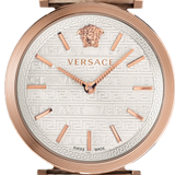  Shop Authentic Versace V-Twist White Dial White Leather Strap Watch for Women - VELS00419 - Luxxuri