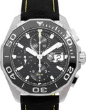  Shop Authentic Tag Heuer Aquaracer Automatic Chronograph Black Dial Black Nylon Strap Watch for Men - CAY211A.FC6361 - Luxxuri