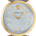  Shop Authentic Versace V-Twist Blue Dial Blue Leather Strap Watch for Women - VELS00319 - Luxxuri