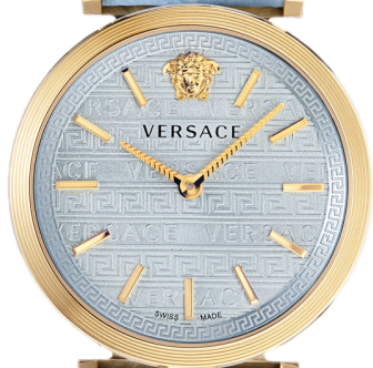  Shop Authentic Versace V-Twist Blue Dial Blue Leather Strap Watch for Women - VELS00319 - Luxxuri