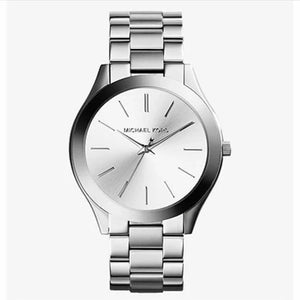  Shop Authentic Michael Kors Slim Runway Silver Dial Silver Steel Strap Watch For Women - MK4502 - Luxxuri
