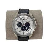  Shop Authentic Michael Kors Brecken Chronograph Silver Dial Grey Leather Strap Watch For Men - MK8922 - Luxxuri