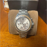  Shop Authentic Michael Kors Everest Chronograph Gold Dial Silver Steel Strap Watch For Women - MK5870 - Luxxuri