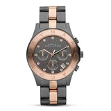  Shop Authentic Marc Jacobs Blade Chronograph Grey Dial Two Tone Steel Strap Watch for Women - MBM3180 - Luxxuri