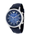 Shop Authentic Emporio Armani Classic Chronograph Blue Dial Blue Leather Strap Watch For Men - AR2473 - Luxxuri