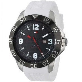  Shop Authentic Tommy Hilfiger Sport Black Dial White Rubber Strap Watch for Men - 1790986 - Luxxuri