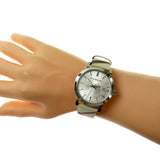  Shop Authentic Burberry The City Nova Silver Dial White Leather Strap Watch for Women - BU9022 - Luxxuri