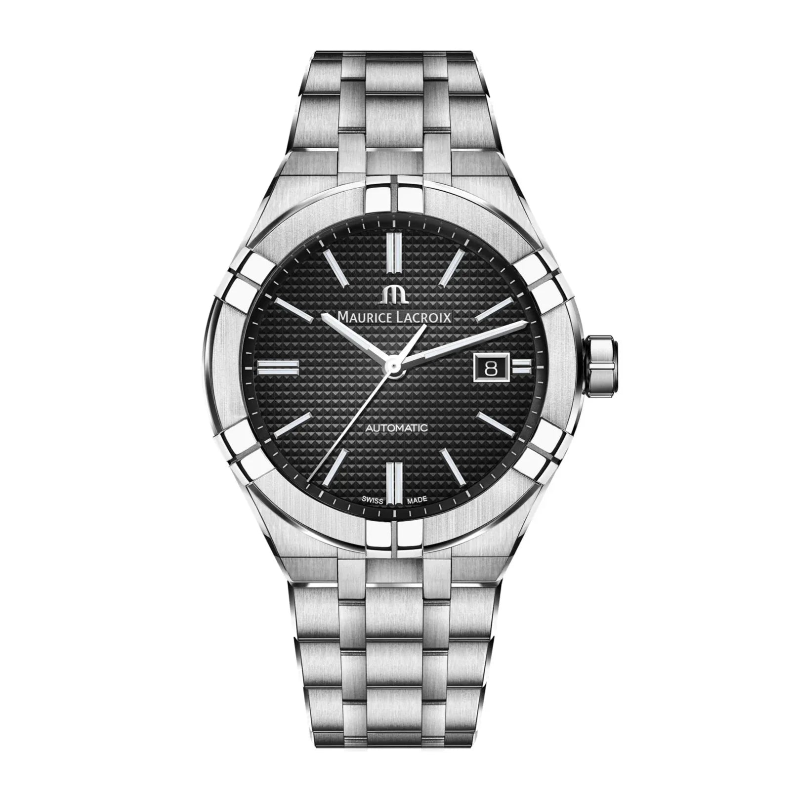  Shop Authentic Maurice Lacroix Aikon Automatic Black Dial Silver Steel Strap Watch For Men - AI6008-SS002-330-1 - Luxxuri