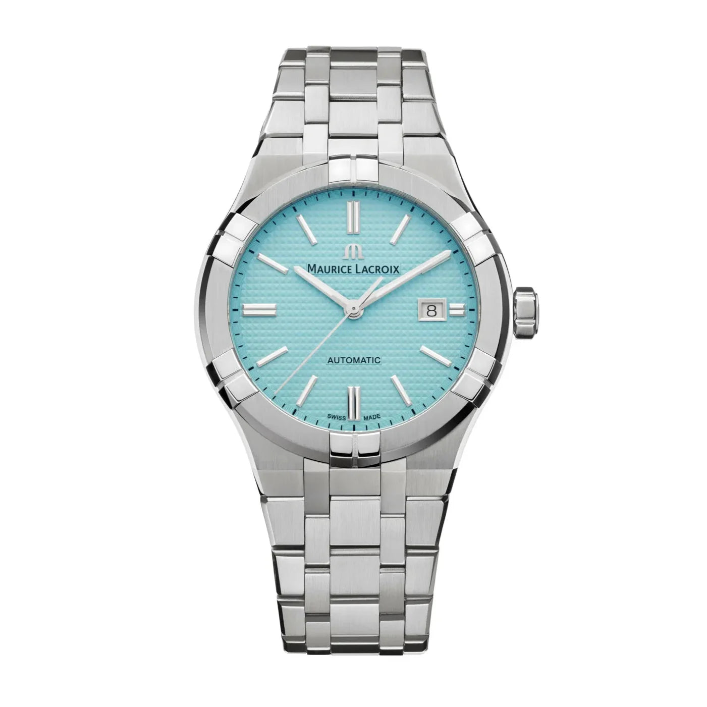  Shop Authentic Maurice Lacroix Aikon Automatic Sky Blue Dial Silver Steel Strap Watch For Men - AI6008-SS00F-431-C - Luxxuri