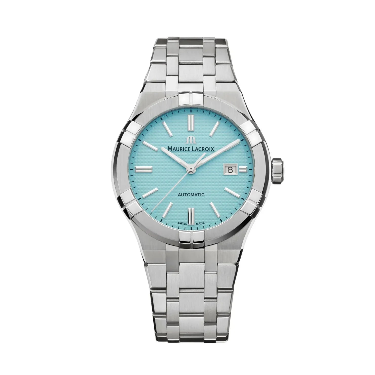  Shop Authentic Maurice Lacroix Aikon Automatic Sky Blue Dial Silver Steel Strap Watch For Men - AI6008-SS00F-431-C - Luxxuri