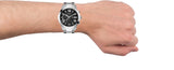  Shop Authentic Guess Atlas Chronograph Black Dial Silver Steel Strap Watch For Men - W0668G3 - Luxxuri